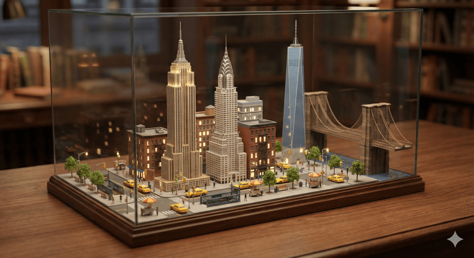 Miniature city diorama prompt