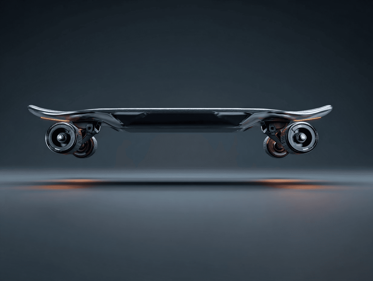 Floating electric skateboard product prompt