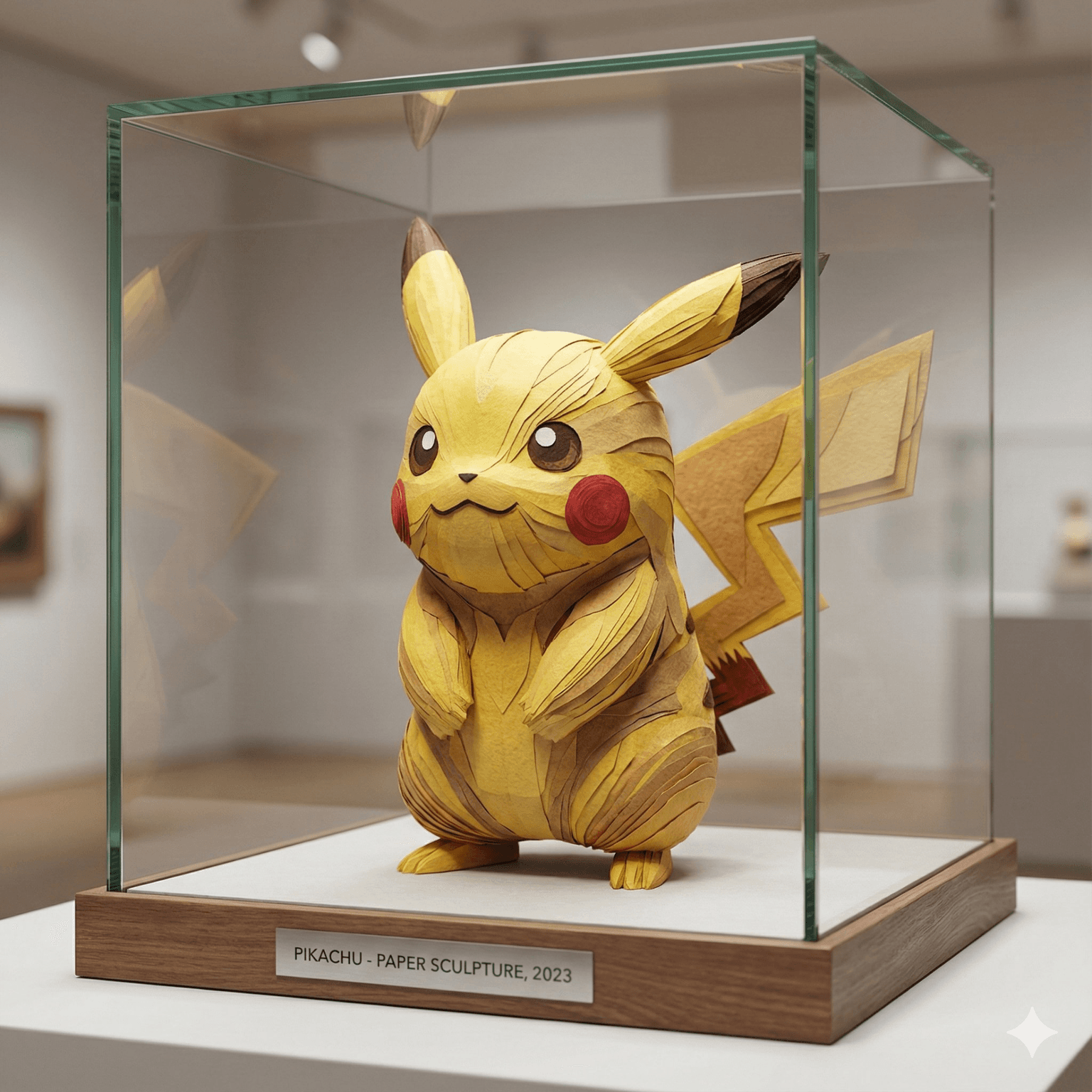 Museum box paper sculpture prompt