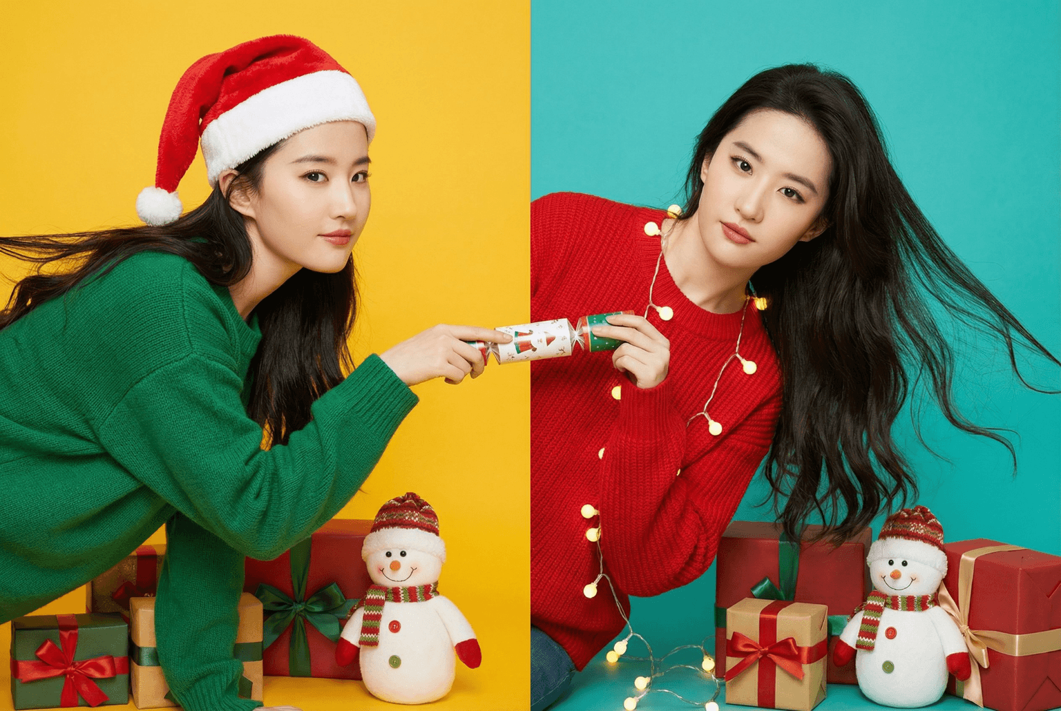 Twin clone Christmas cracker split prompt