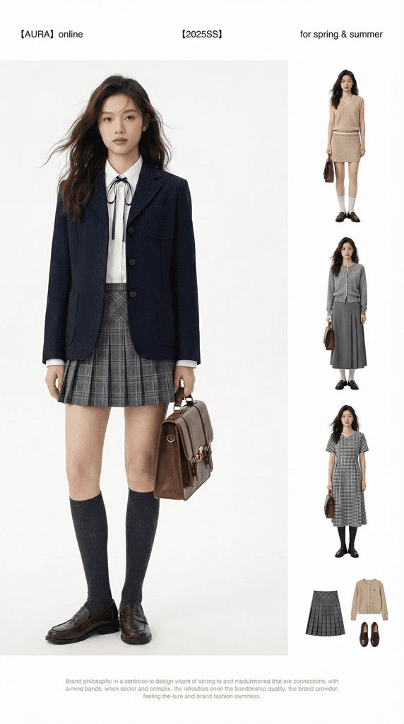 Minimal womenswear lookbook poster prompt