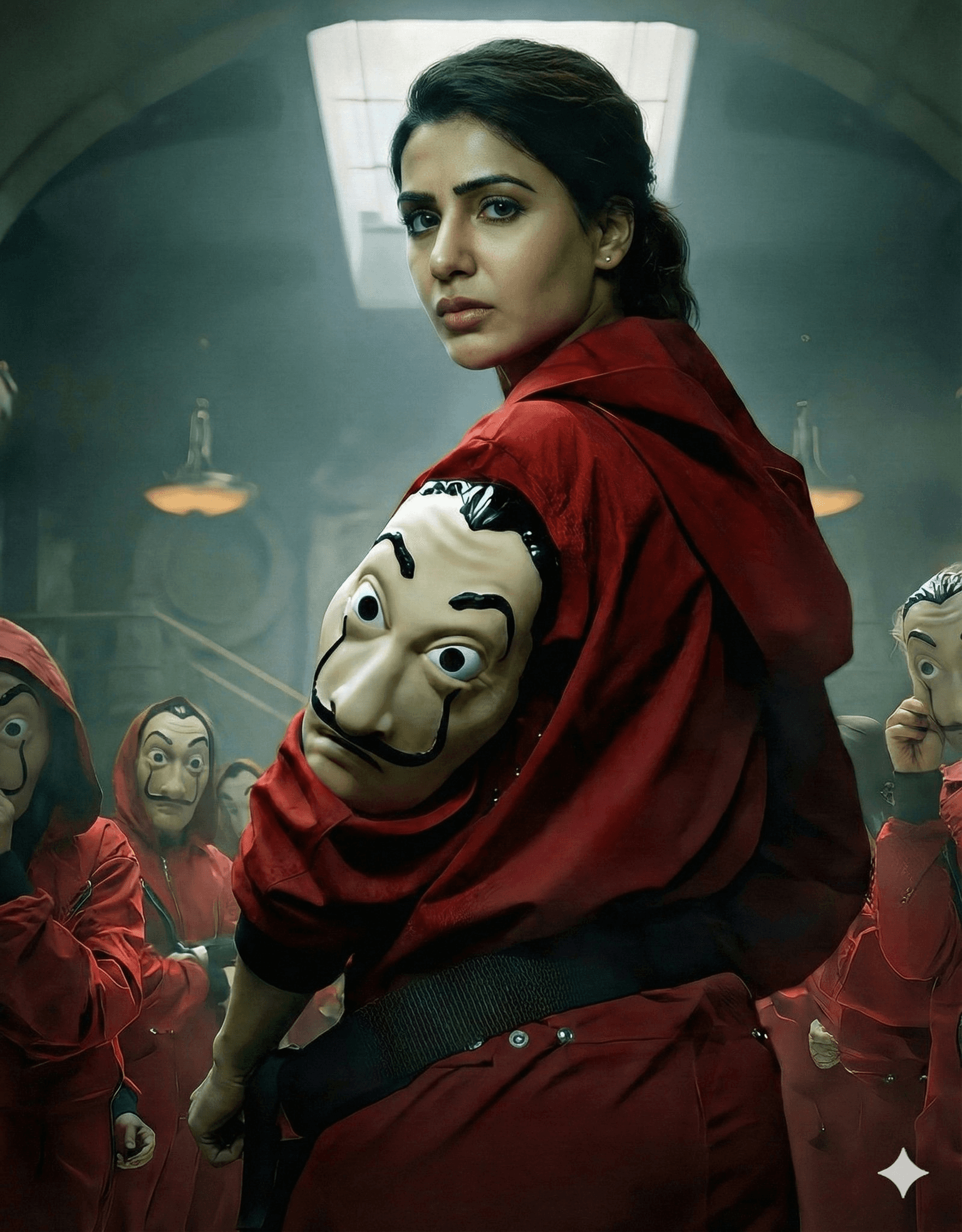 Heist cinematic portrait prompt
