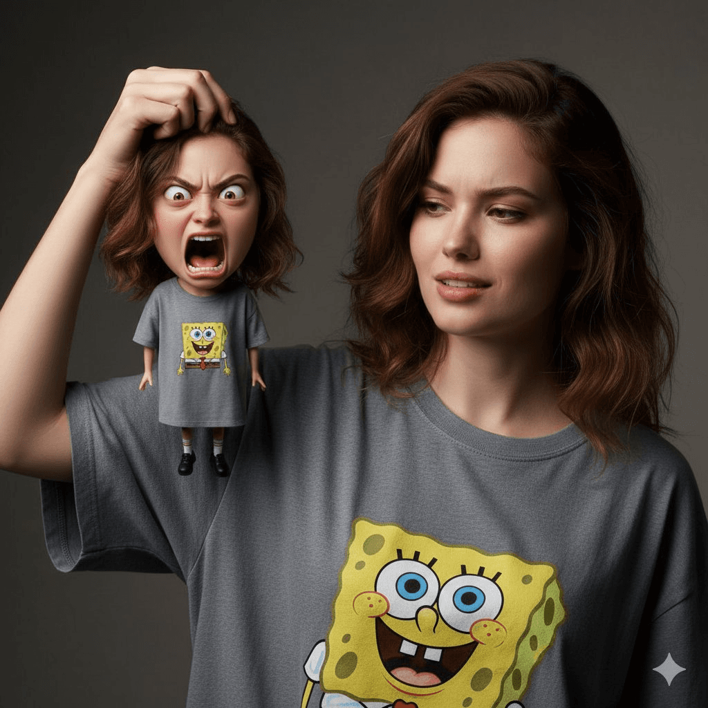 Photoreal vs cartoon miniature portrait prompt