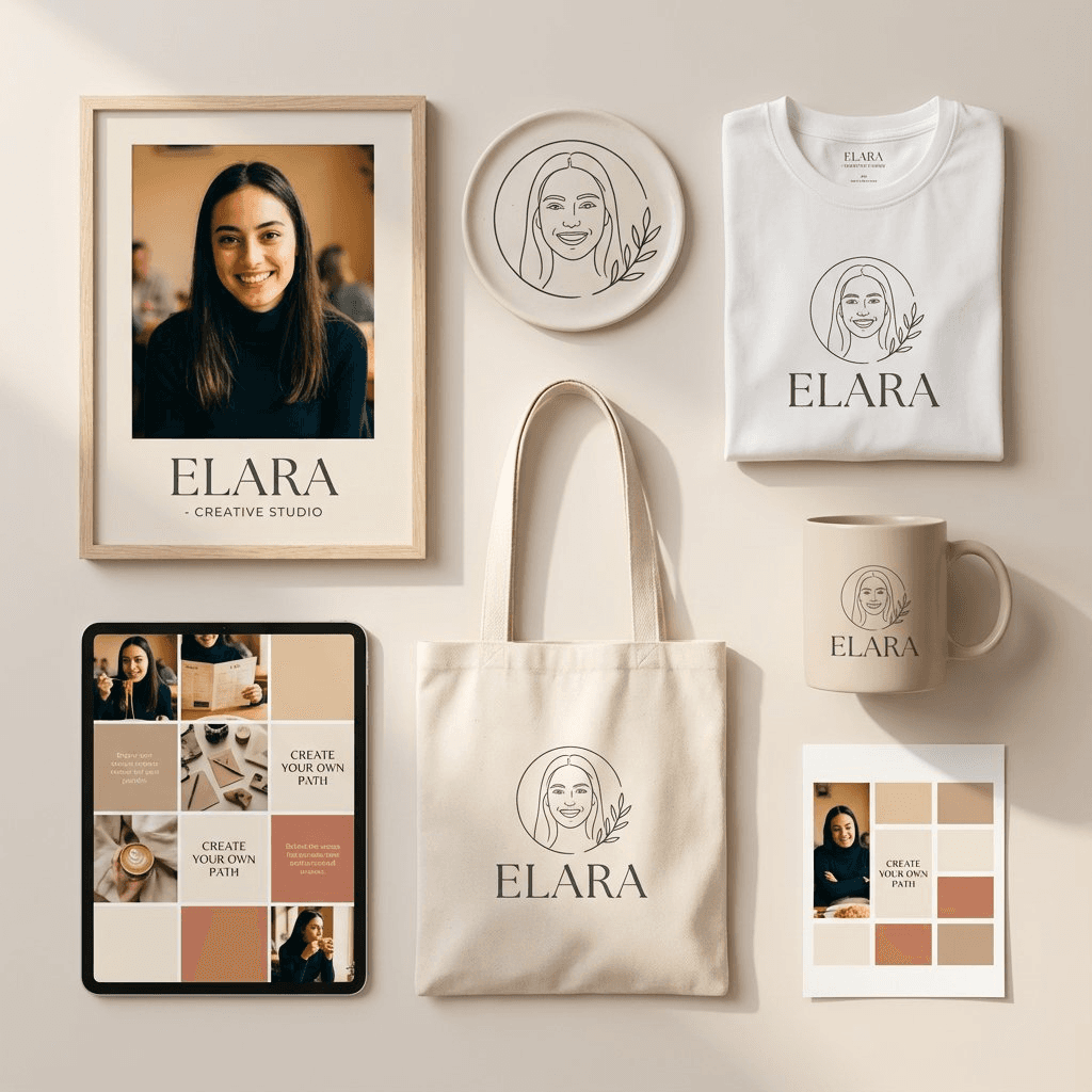 Personal branding kit mockup prompt