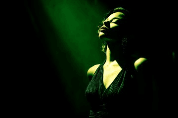 Film noir jazz singer spotlight prompt