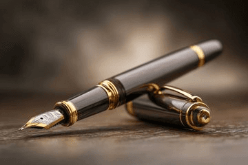 Luxury fountain pen studio shot prompt