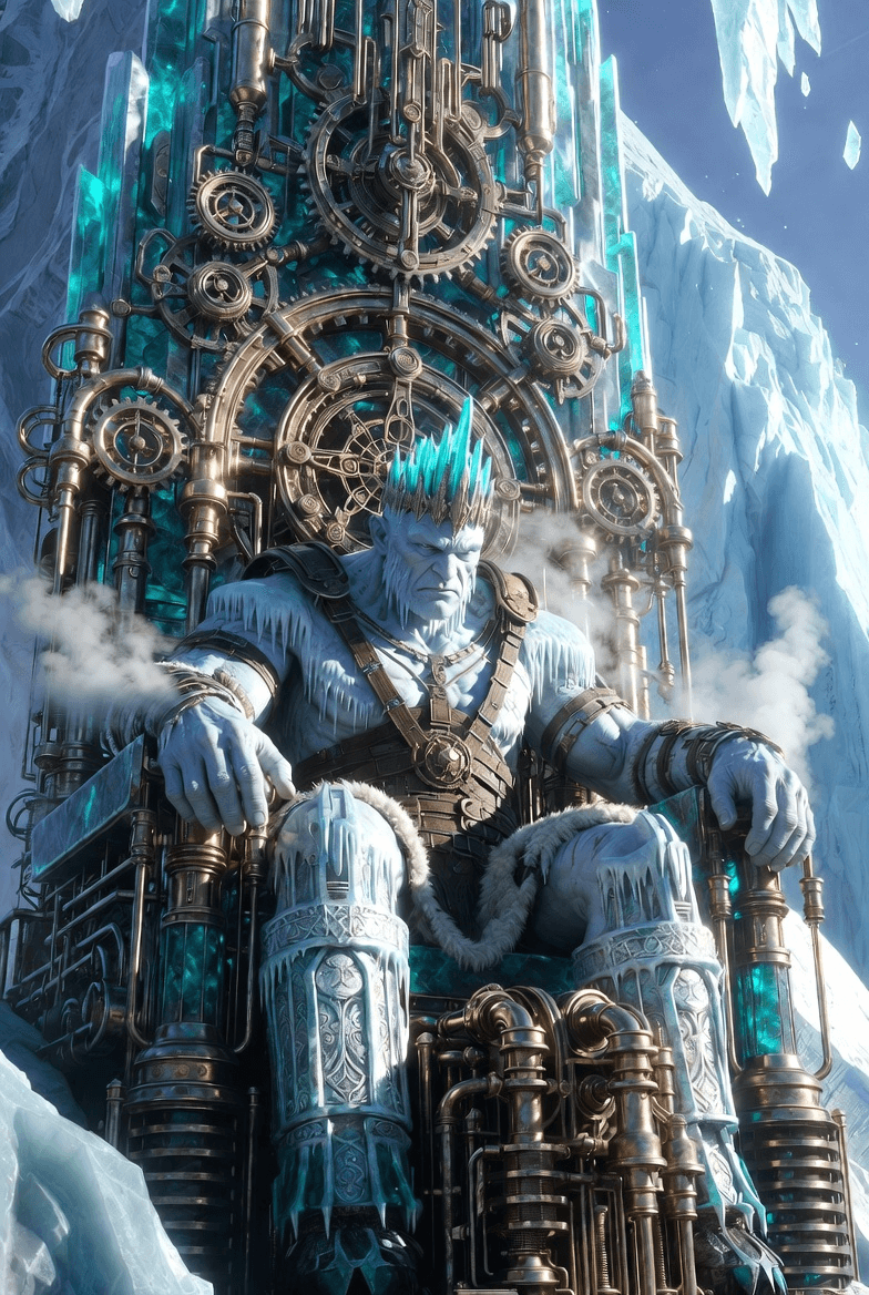 Icebound steampunk throne prompt