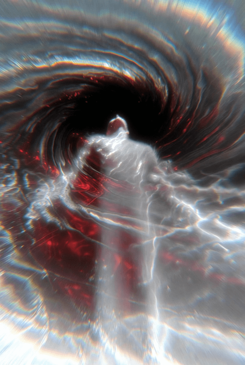 Gravitational singularity warp humanoid prompt