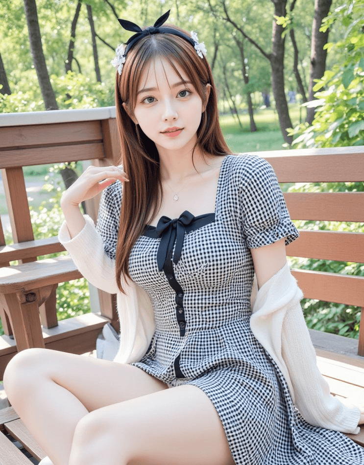 Vintage gingham outfit prompt