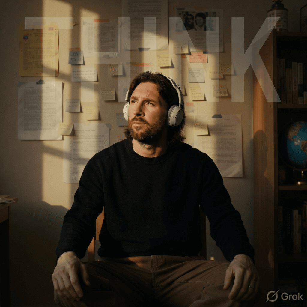 Study room cinematic male portrait prompt