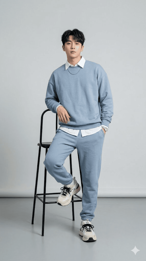 K-fashion studio menswear prompt