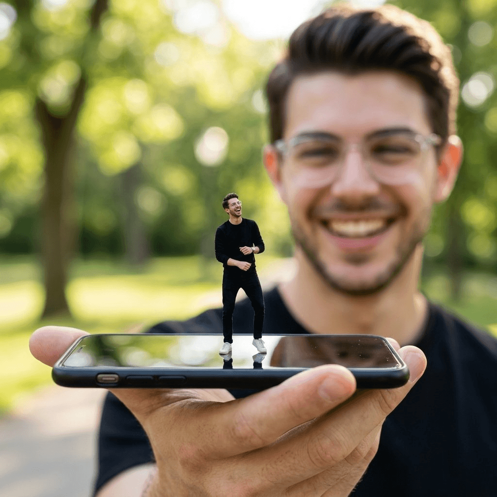 Miniature phone portrait prompt