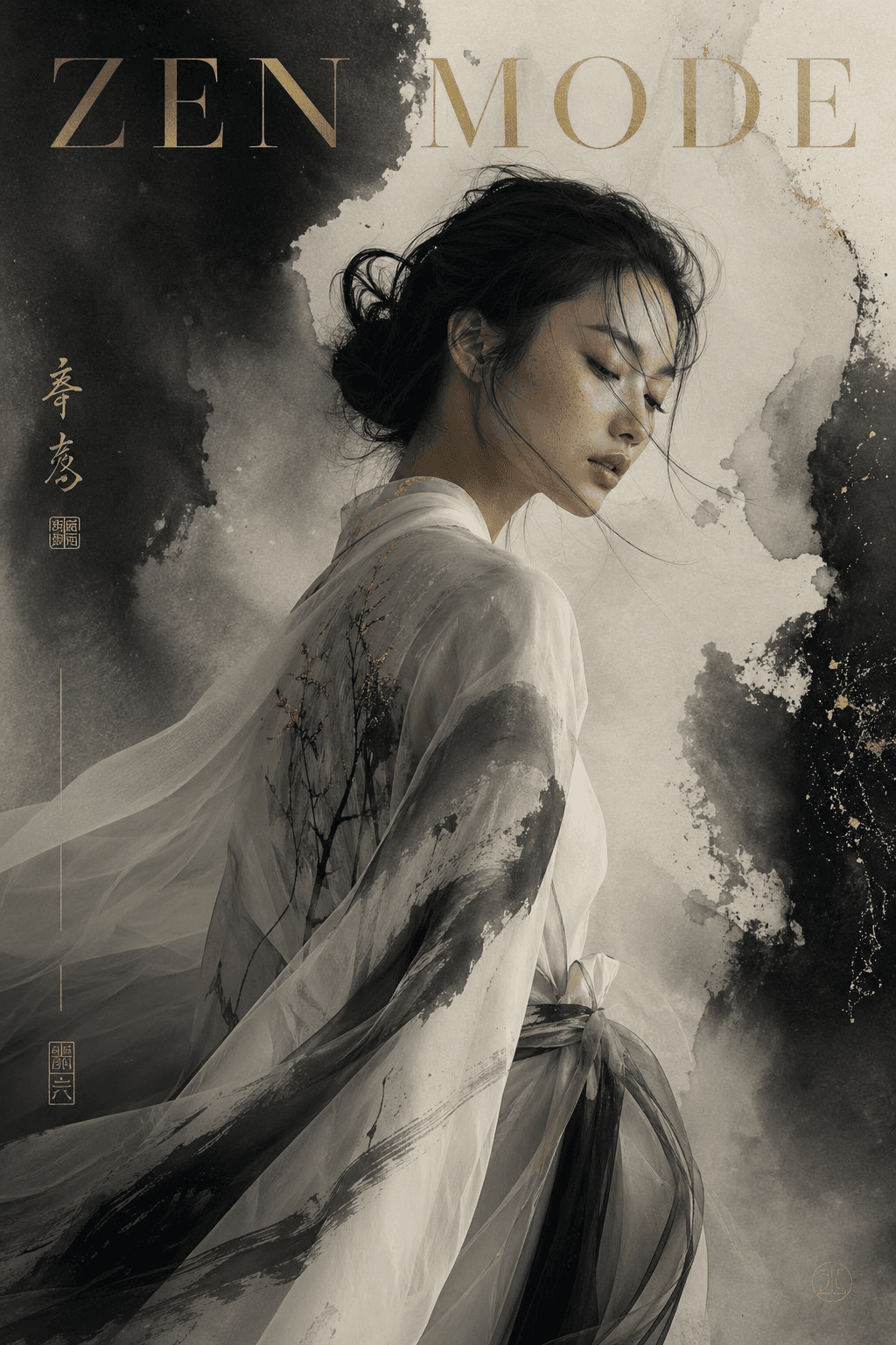Zen fashion portrait prompt