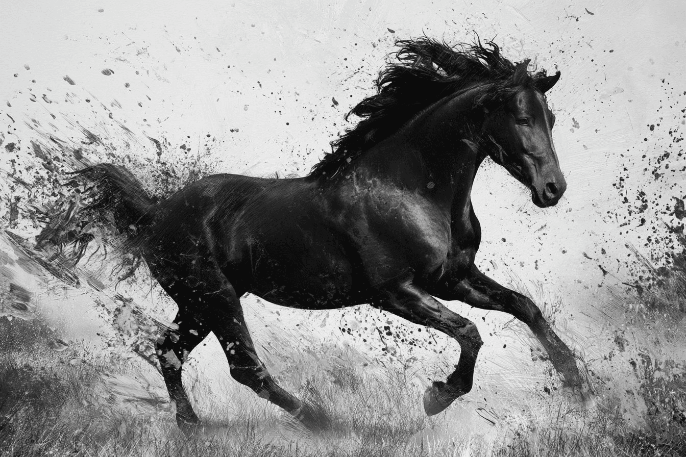 Ink splash stallion prompt