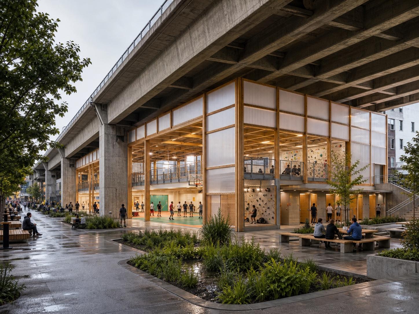 Under Viaduct Community Sports Hall Architecture Prompt