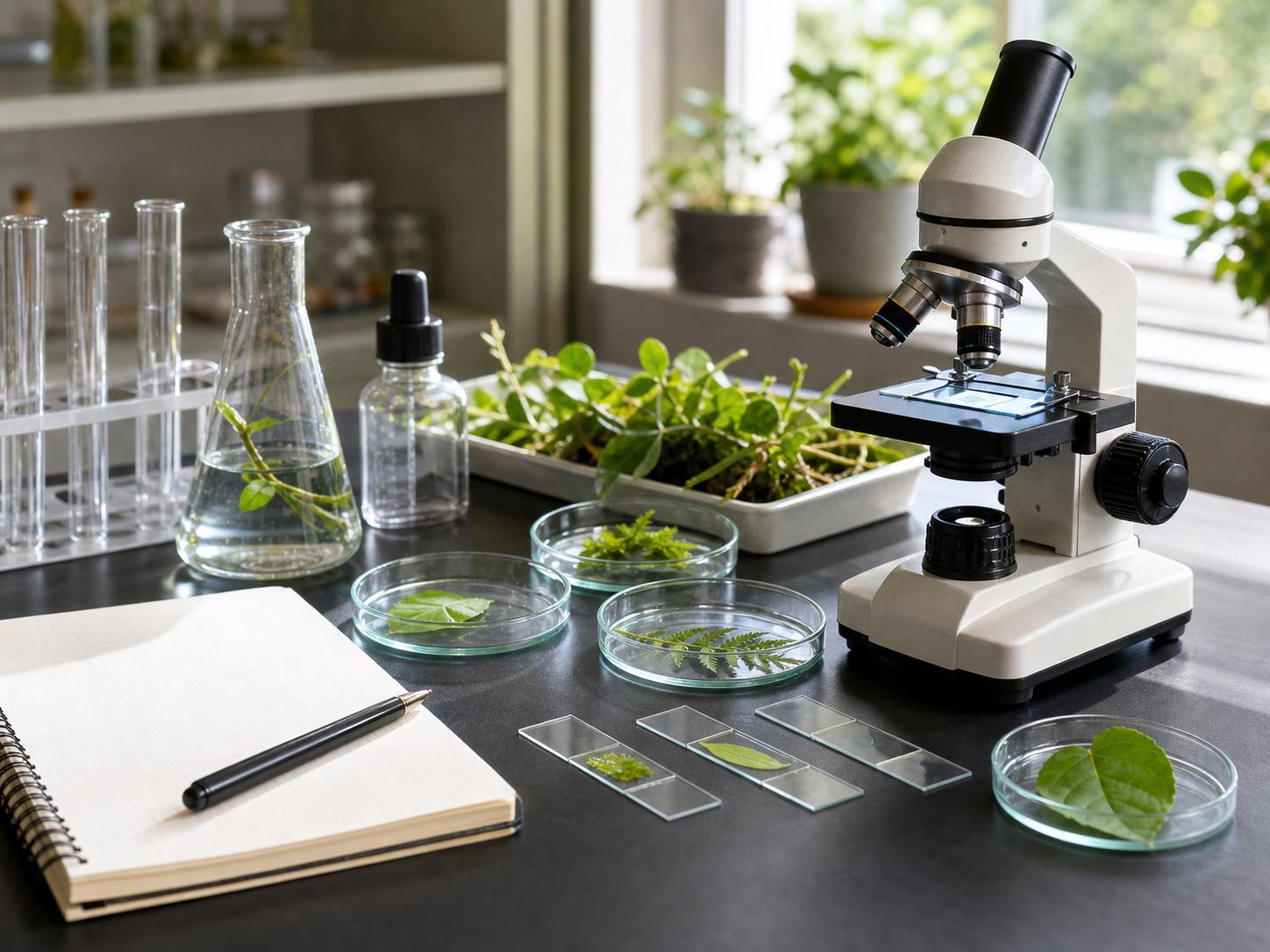 Biology microscope learning table prompt
