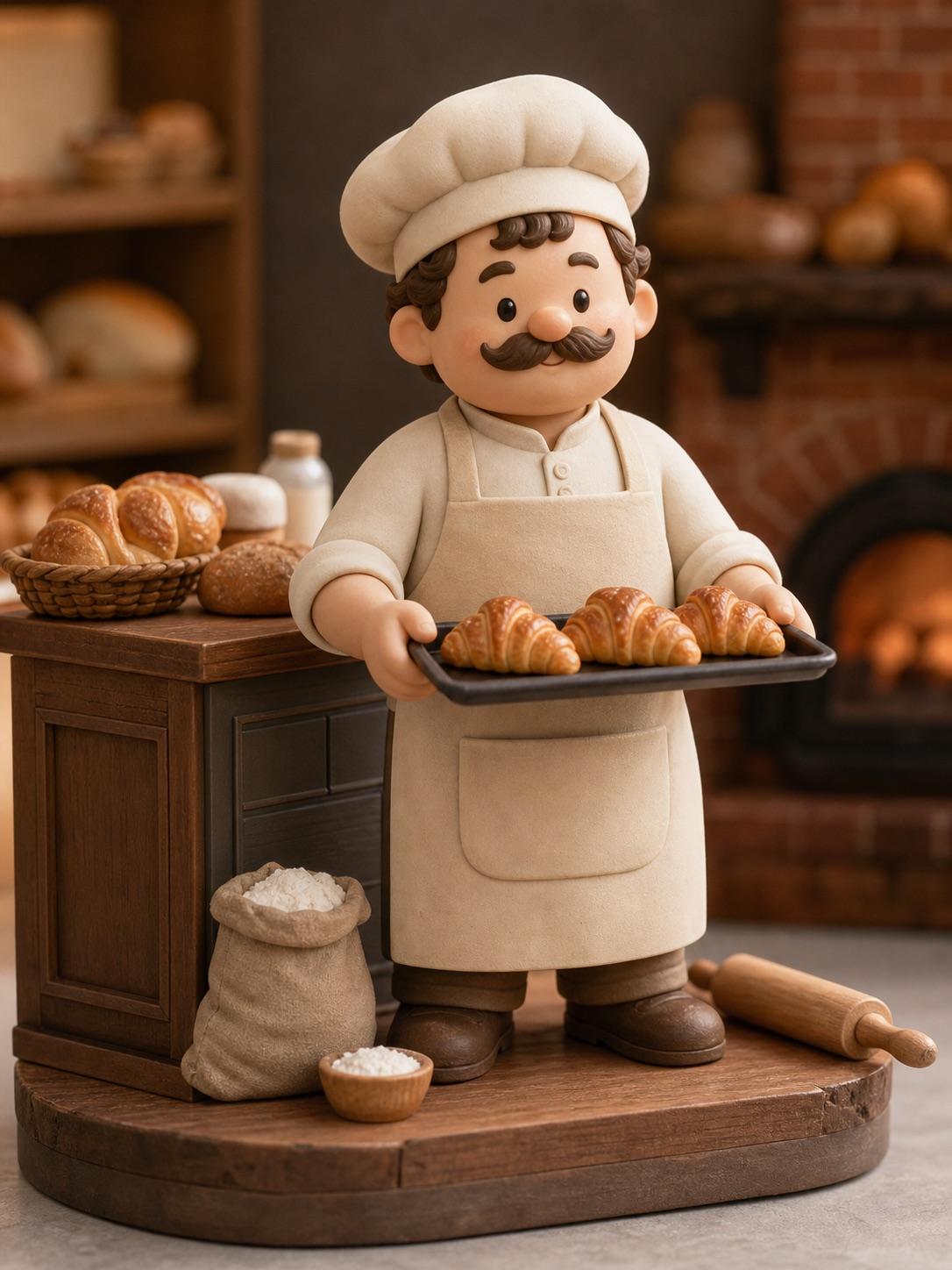 Baker counter collectible figure prompt