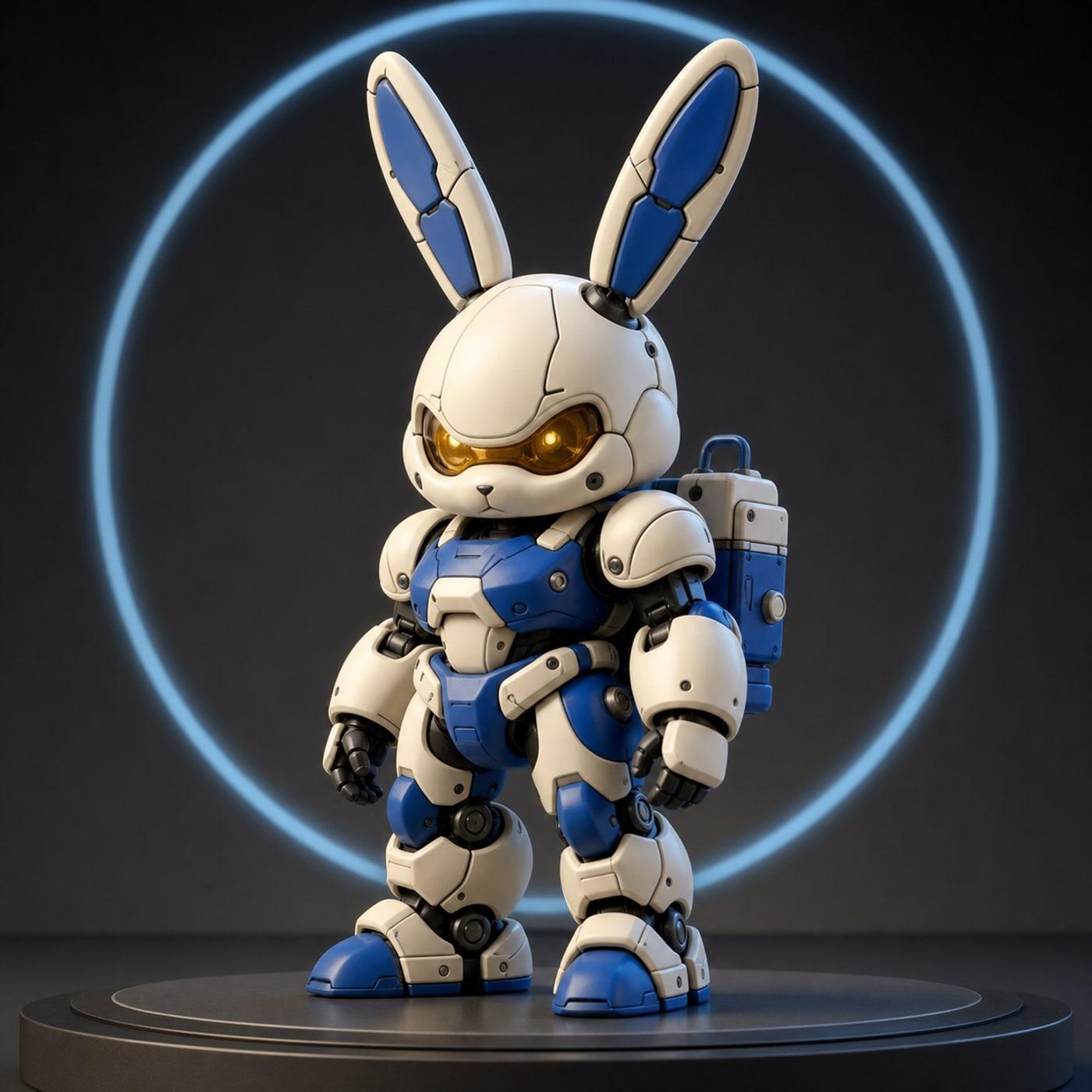 Original Mecha Rabbit Designer Toy Prompt