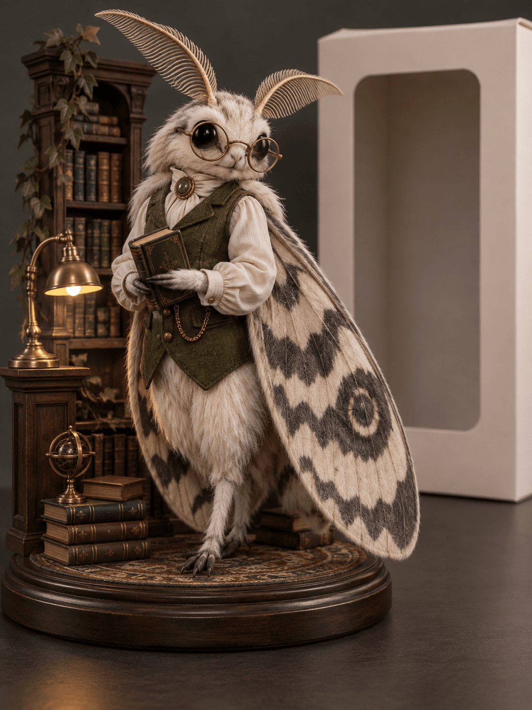 Original Moth Librarian Collectible Figure Prompt