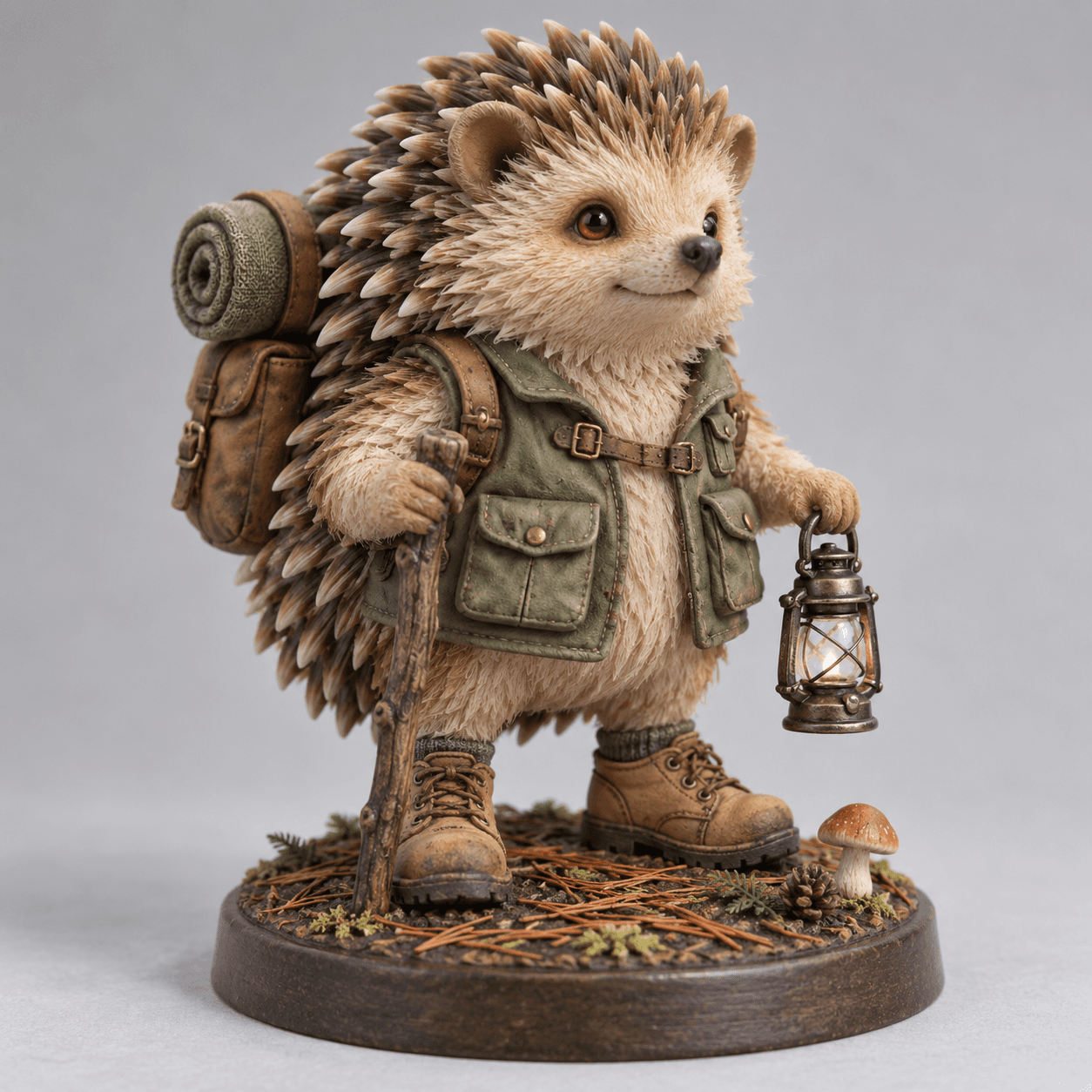Original Hedgehog Camping Guide Resin Figure Prompt