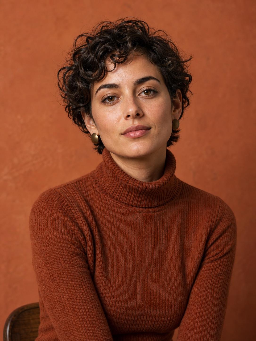 Terracotta background character portrait prompt