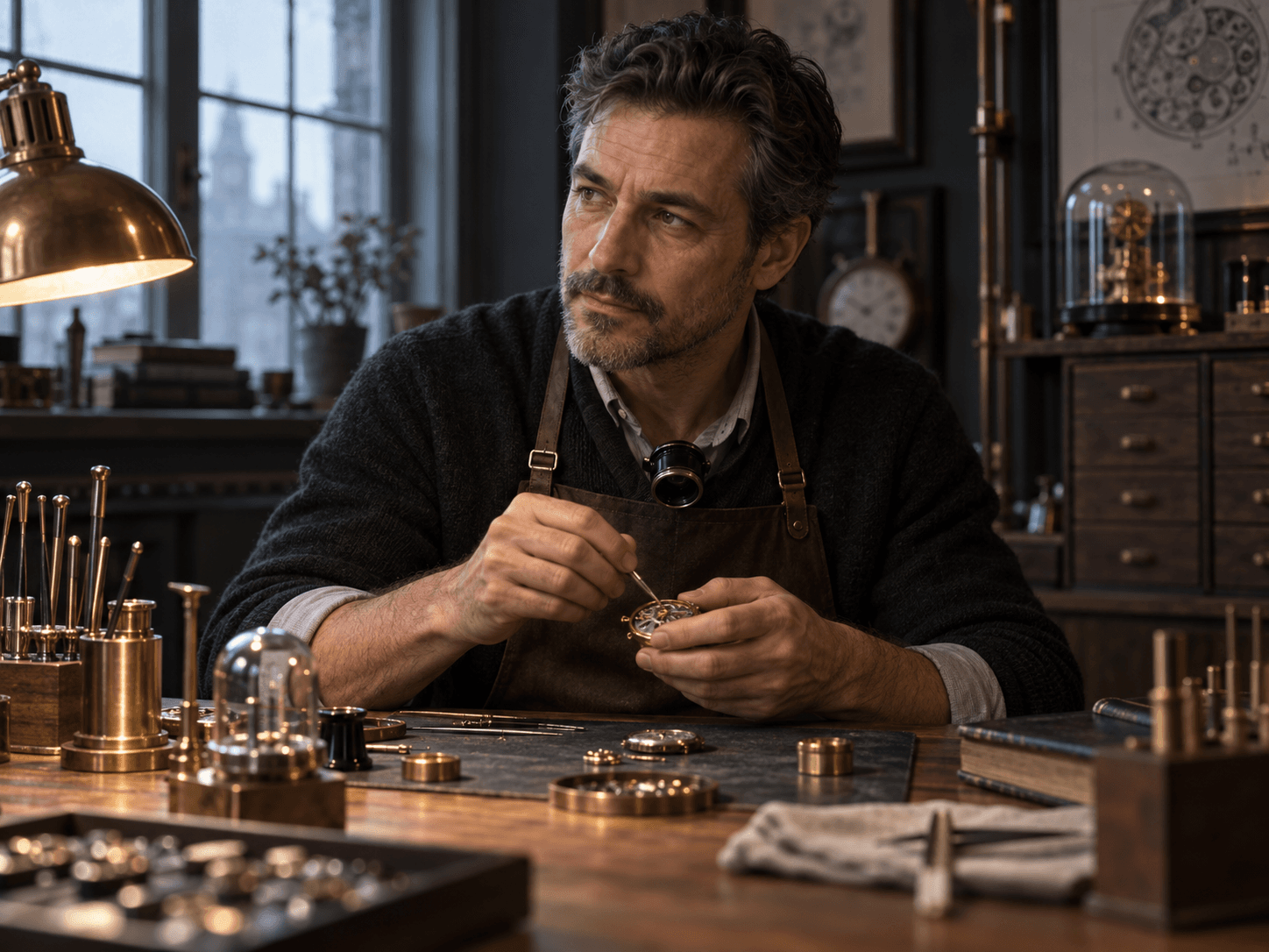 Watchmaker Atelier Environmental Portrait Prompt