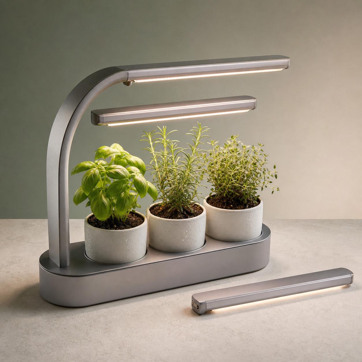 Modular Desktop Growing Light Product Advertising Prompt