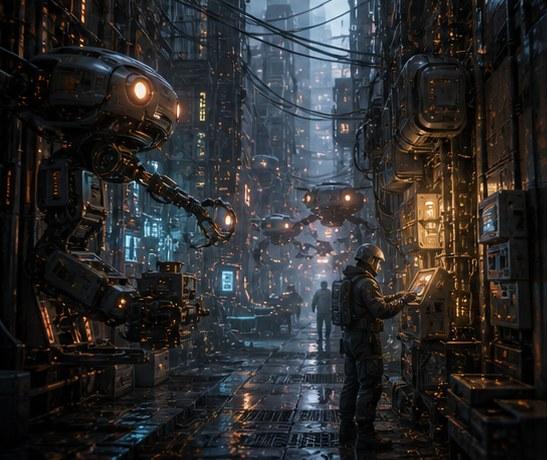 Neon Repair Alley Prompt