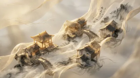 水上江南纱织幻境