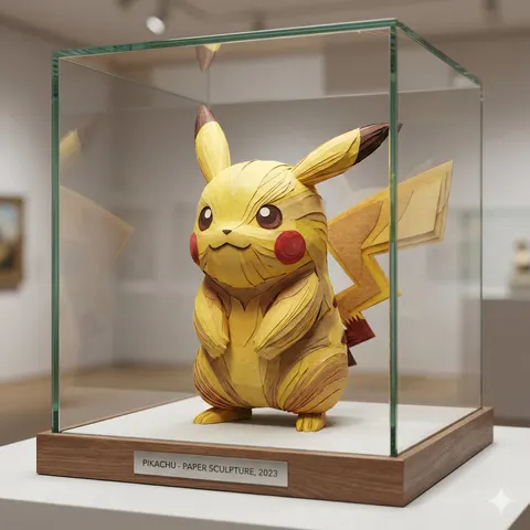 Museum box paper sculpture prompt
