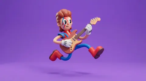 3D rubberhose character prompt