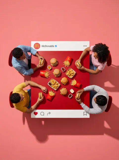 Top-down minimalist dining table portrait prompt