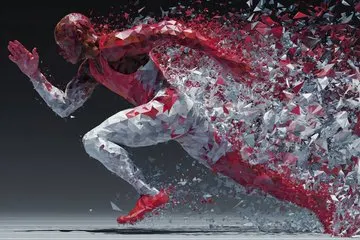 Fractured geo-particle sprinter blast