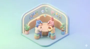 Minimal isometric mindful tech park prompt