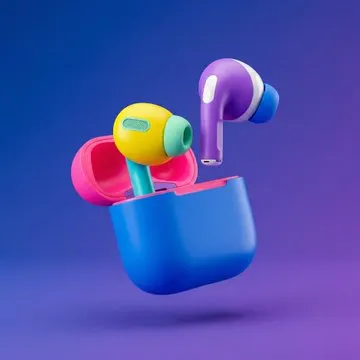 Pop-color segmented collectible 3D render prompt