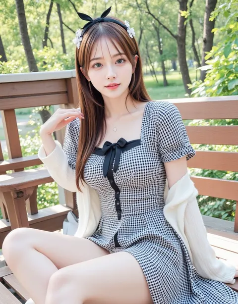 Vintage gingham outfit prompt