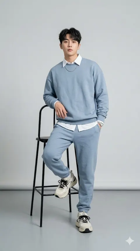 K-fashion studio menswear prompt