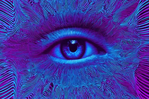 幻光眼眸插画提示词
