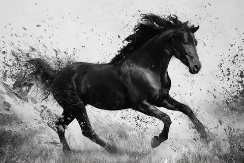 Ink splash stallion prompt