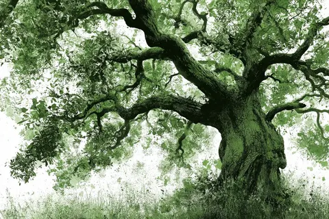 Ancient oak ink splash prompt