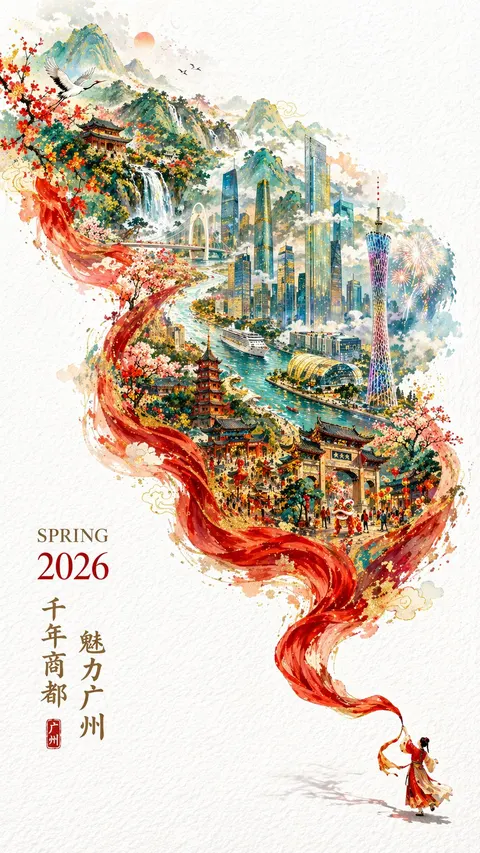 Guangzhou spring poster prompt