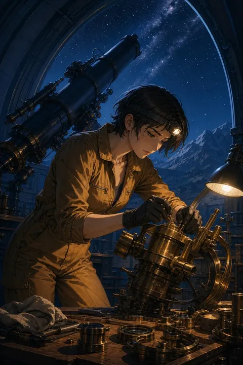 Observatory Mechanic Original Anime Prompt