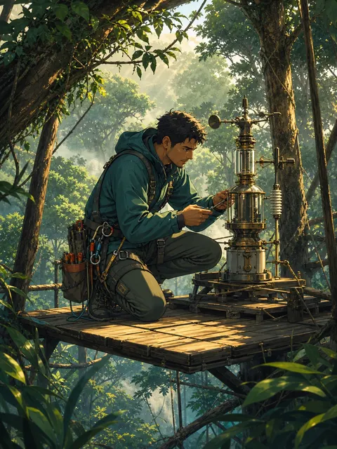 Rainforest Canopy Signal Keeper Original Anime Prompt