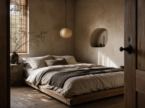 Wabi Sabi Bedroom Interior Design Prompt