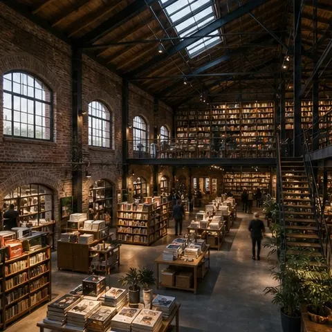 Warehouse Bookstore Renovation Prompt