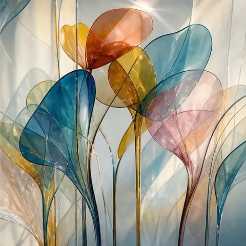 Abstract Glass Garden Prompt