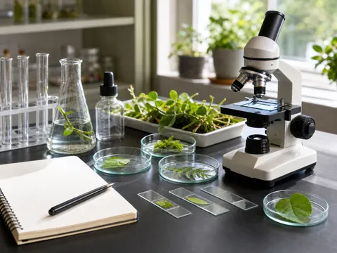 Biology microscope learning table prompt