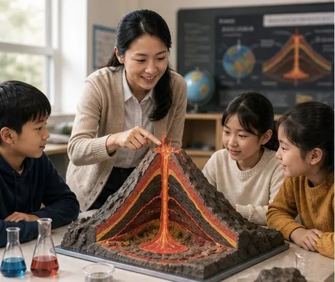 Volcano Cutaway Classroom Prompt