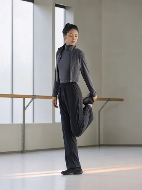 Minimal Activewear in Dance Studio Fashion Prompt