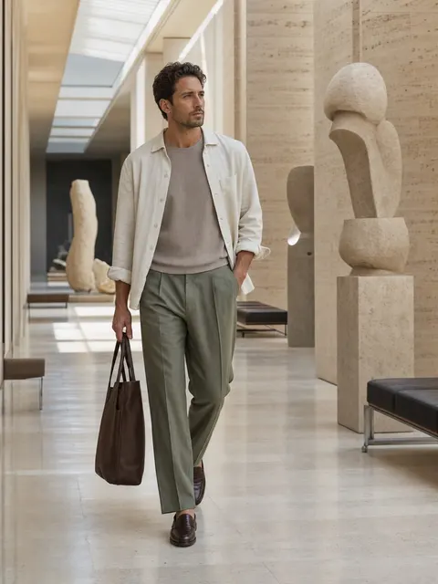 Summer Linen Museum Commute Fashion Prompt